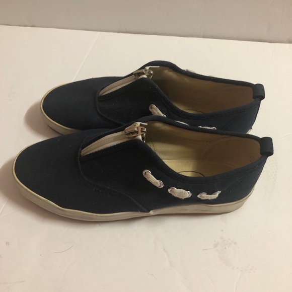 Comfort Casuals Blue Zipper Sneakers Size 7 - Picture 2 of 7